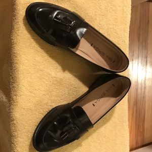 Via Spiga, tassel loafers, black, size 6